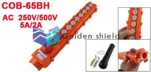 COB-65BH непромокаемые подъемный кран 6Way кнопочный переключатель кулон Управление