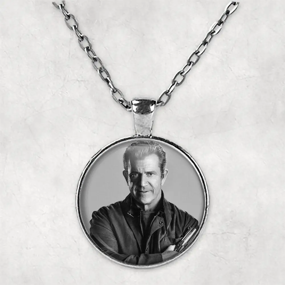 Mel Gibson Personalised Photo Necklace Picture Jewelry necklaces pendants Circle Locket Memorial Gift | Украшения и аксессуары