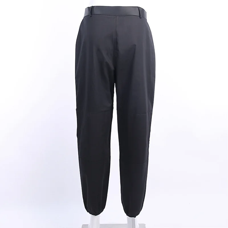 

2020 Fall Boyfriend Legged Overalls Battlefield Loose Cargo Pants Women Multi Big Pockets Zipper Front Streetwear Casual Pants