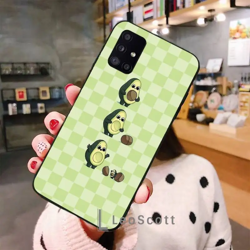 

Avocado cute cartoon fruit Phone Case For Samsung A32 A51 A52 A71 A50 A12 A21S S10 S20 S21 Plus Fe Ultra