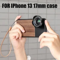 iphone 13 17mm thread wooden phone case lens for iphone 13 pro max mini protective case for ulanzi zomei kase anamorphic lens