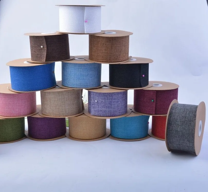 

10M Linen DIY Ribbon Christmas Decorations Handmade Hemp Ribbon For Bride Holding Flower Wedding Birthday Party Decorative