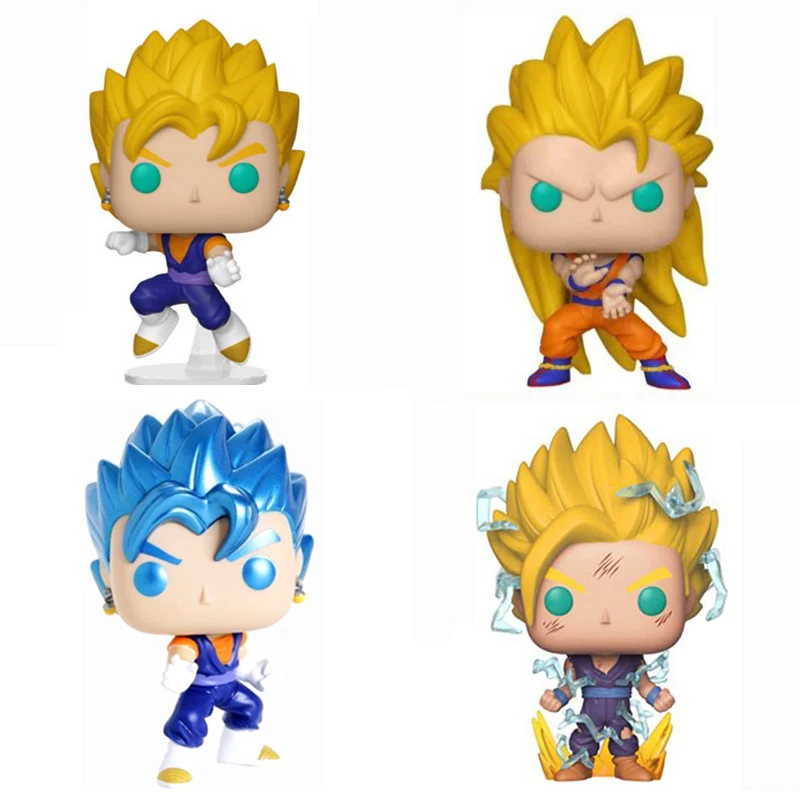 Экшн Dragon Ball и SUPER Goku модель игрушки Gohan Vegeta SAIYAN JIN Blue виниловые куклы коллекционный