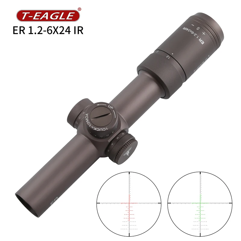 

T-Eagle Optics ER 1.2-6 x 24 IR Rifle Scope Tactical Riflescope Spotting for Hunting Optical Collimator Air Gun Sight