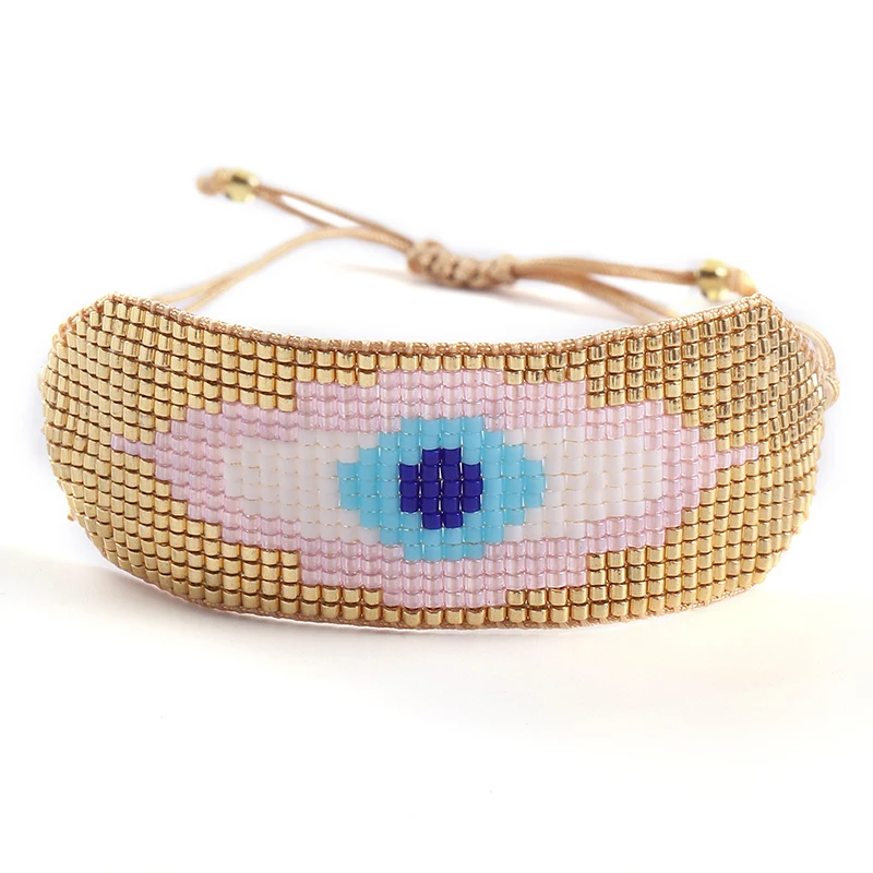 

GRAPES New Evil Eye MIYUKI Bracelet For Women Moda Bohemian Pulseras Mujer Crystal Armband Bracelet Jewelry Accesorios Mujer