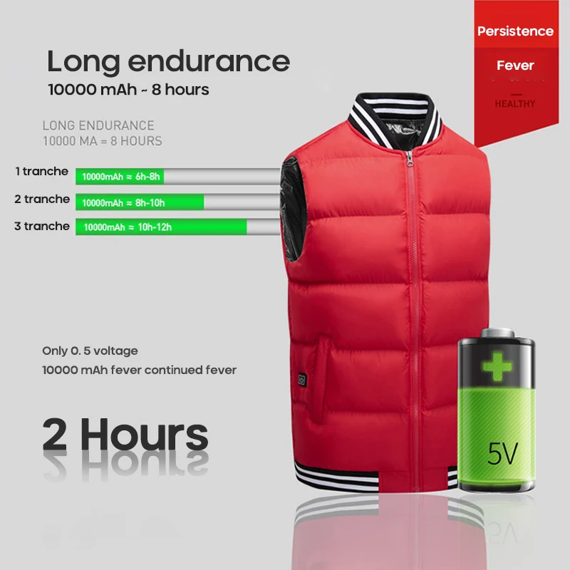 

Winter Outdoor Men Electric Heated Vest USB Heating Vest Winter Thermal Cloth Feather Camping Hiking Warm Hunting Jacket