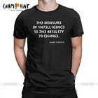 Intelligence, винтажная Мужская футболка, универсальная футболка с коротким рукавом, 100% хлопок, футболка с вырезом лодочкой