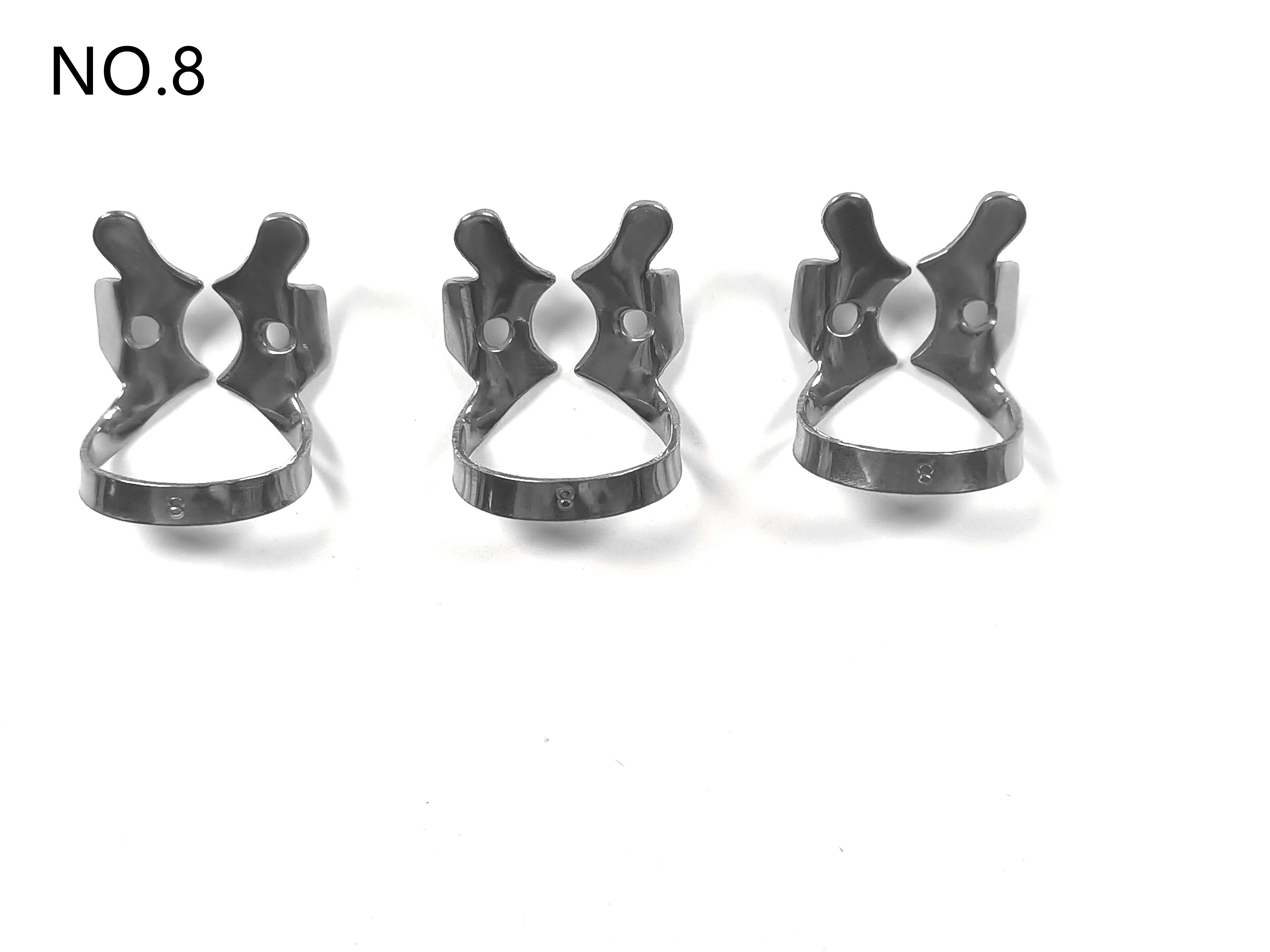 #8 стоматологические SS резиновые плоские листы зажимные клипсы гибкие против