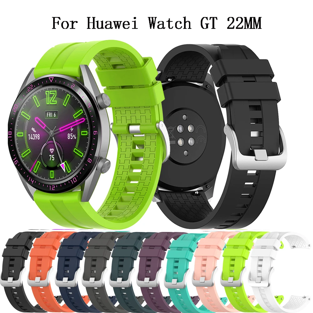 Ремешок силиконовый для Huawei Watch GT 42 мм 46 мм/Samsung gear s3/Amazfit GTR 47 сменный спортивный