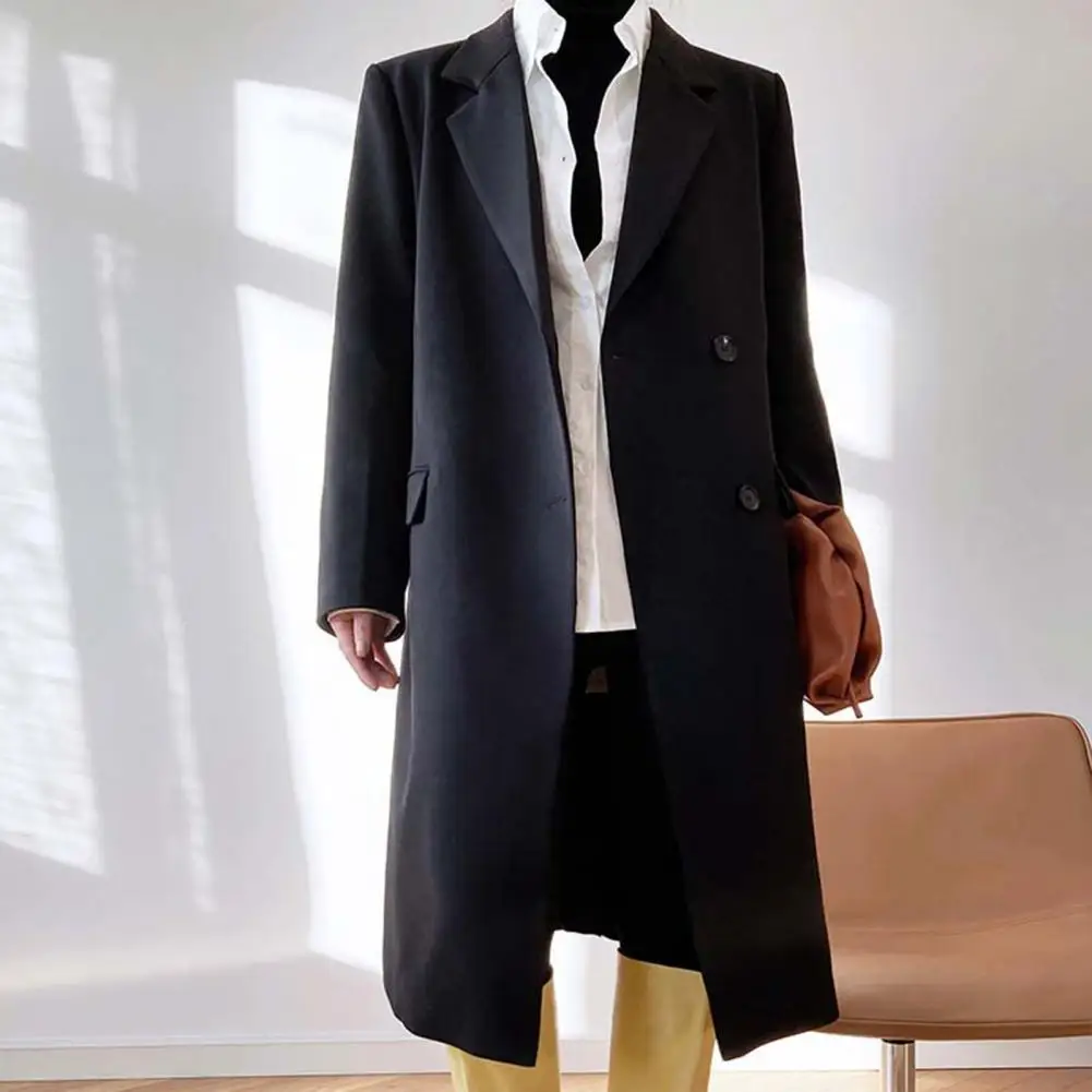 

Женский длинный костюм, мягкий однотонный Блейзер, надежная верхняя одежда