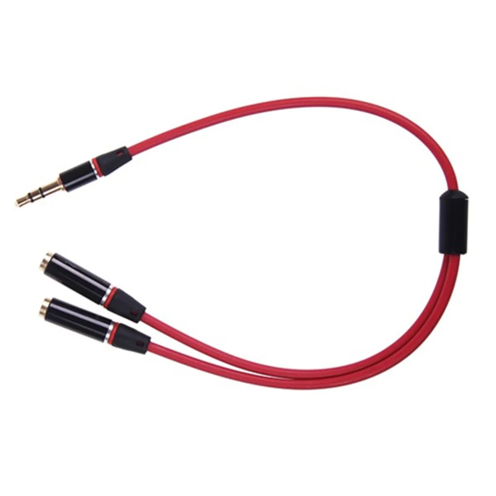 

3.5mm Stereo Headphone Audio Male to 2 Female Y Splitter Cable Adapter Plug Jack