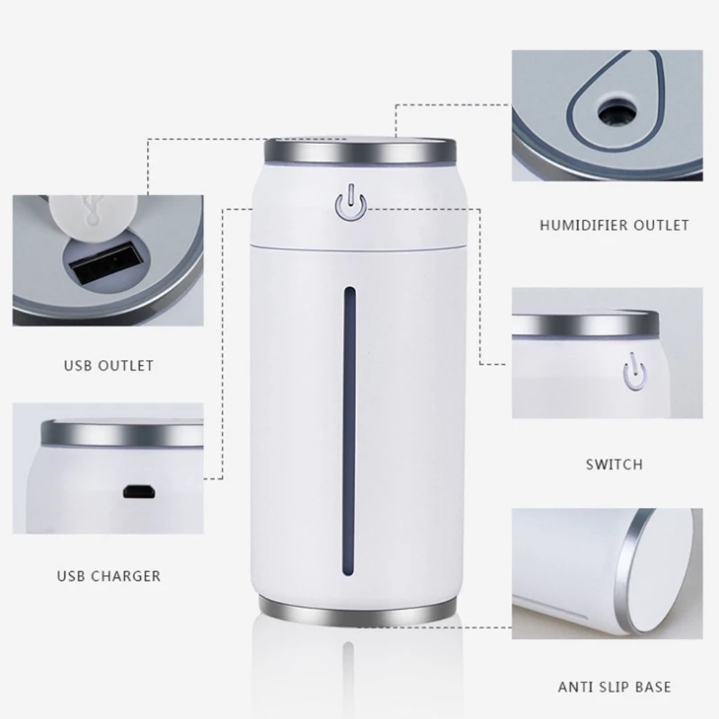 

Large Capacity Portable Desktop Air Humidifier USB Mist Maker Aroma Essential Oil Diffuser