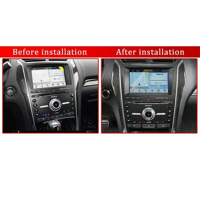 Pcmos углеродное волокно стиль средняя Двусторонняя Навигационная полоса подходит