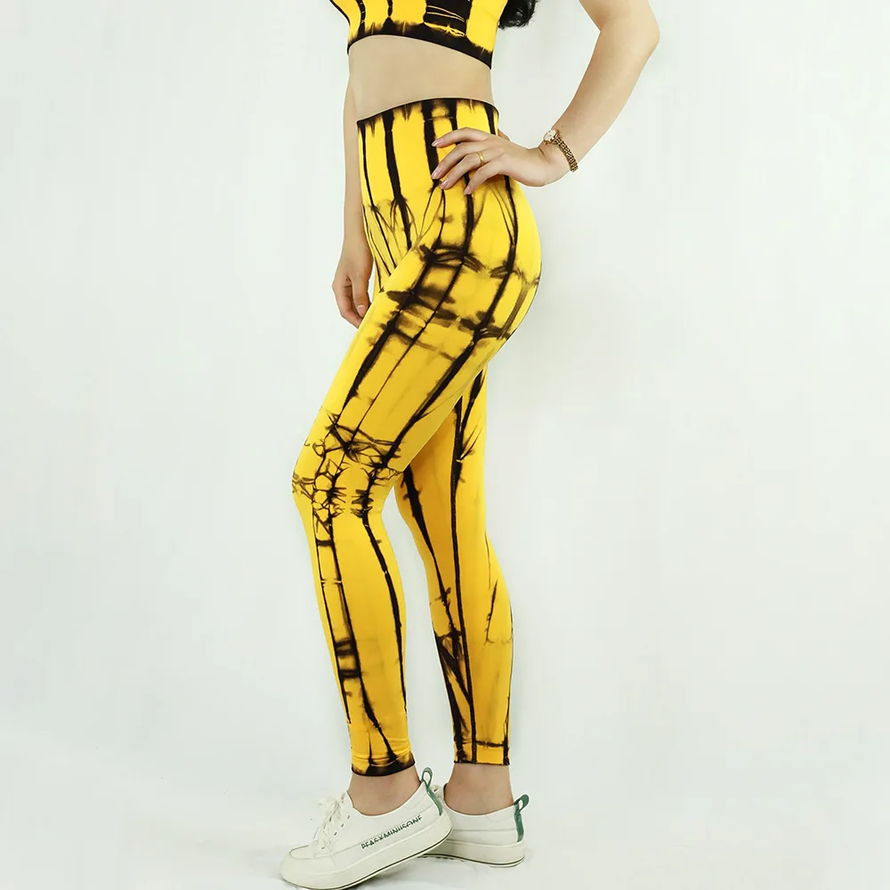 

Новые спортивные штаны женские с высокой талией эластичные бесшовные утягивающие влагоотводящие и быстросохнущие спортивные штаны для йоги Wo