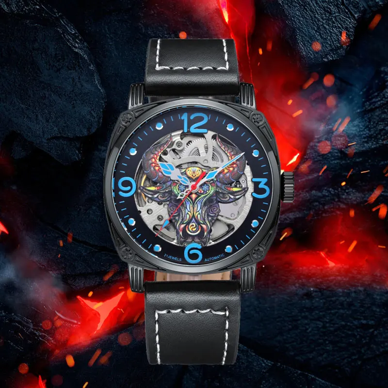 

Top Brand New Luxury Wen's Watches Style Automatic Mechanical Men Watch Strong Luminous 30M Waterproof Genuine Leather Clock Hot