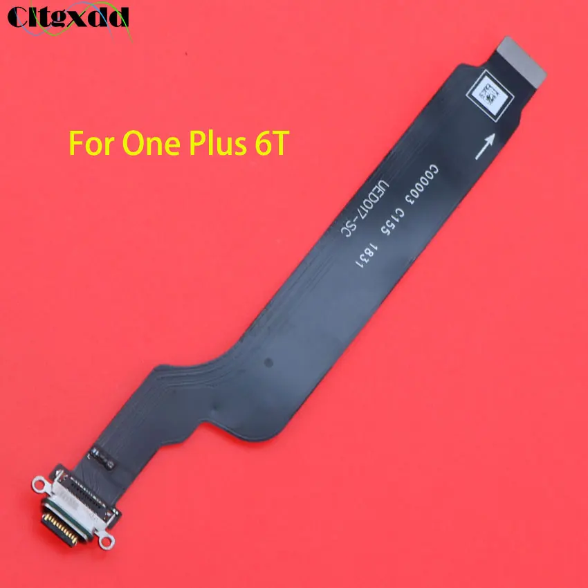 Cltgxdd Micro usb зарядный порт док-станция разъем плата Зарядка гибкий кабель с микрофоном для OnePlus 1 2 3 3T 5 5T 6 6T - Цвет: For One Plus 6T