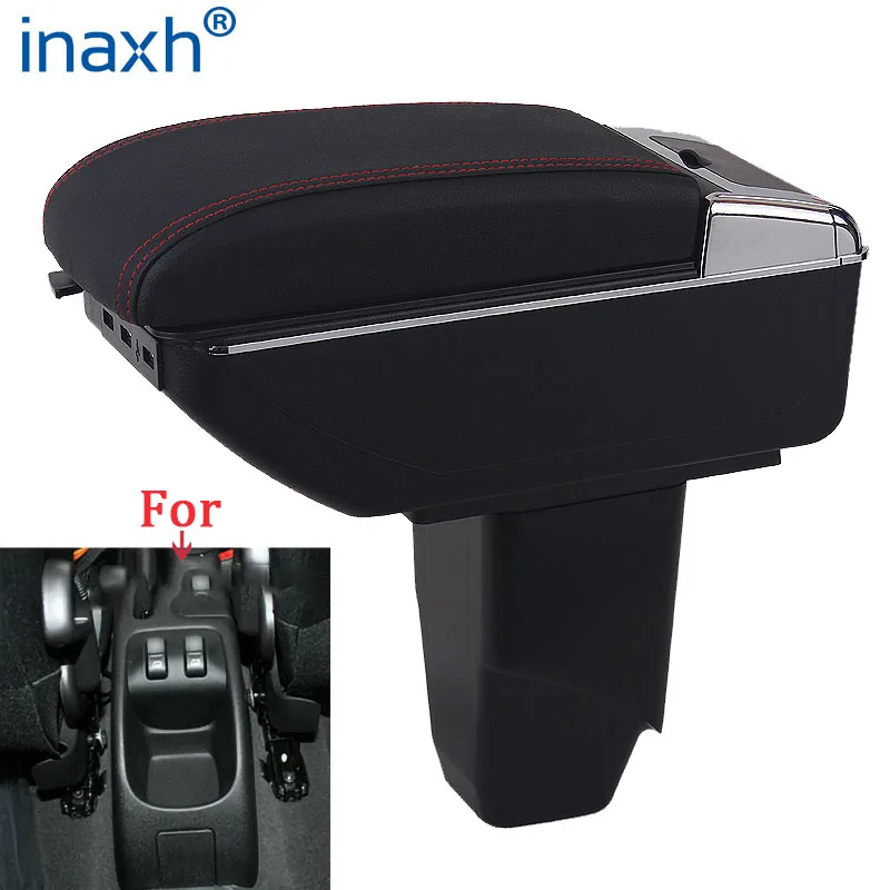 

For PEUGEOT 206 Armrest center Storage box 207 Car Armrest box Interior Parts Retrofit parts auto accessories with USB LED light