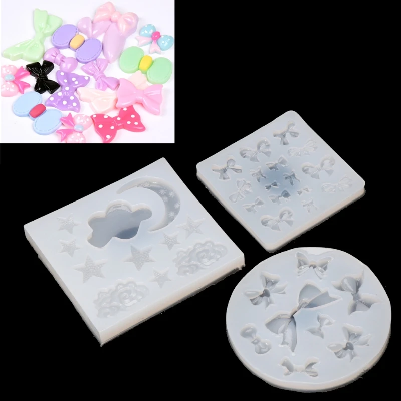 С бантом с изображением луны и звезд облако силиконовая форма сделай сам