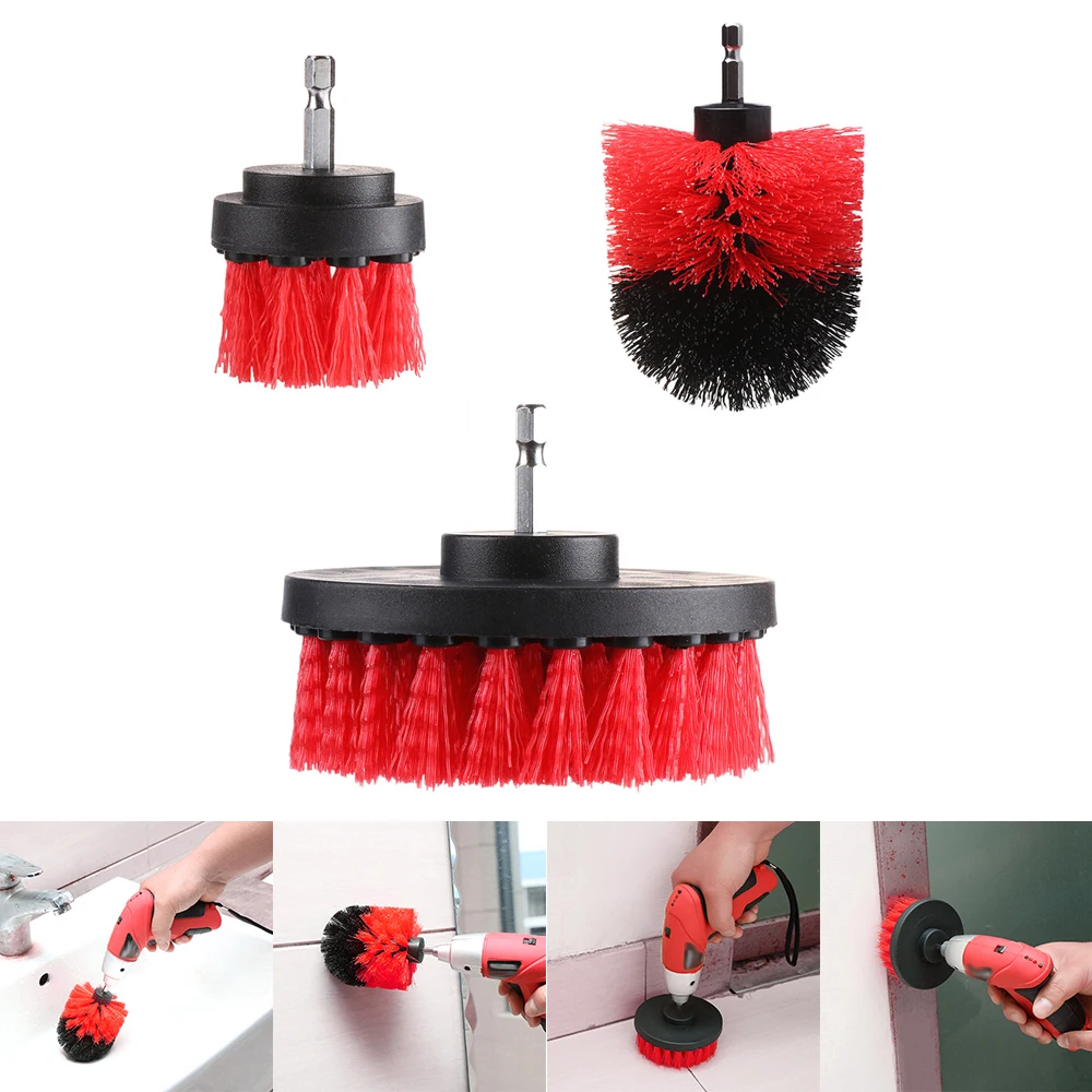 Электрическая дрель щетка Мощность скруббер сверла набор кистей жесткие щетинки