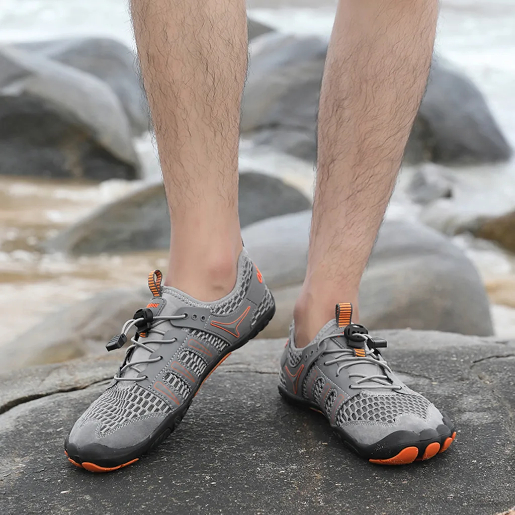 Men Barefoot Five Fingers Shoes Summer Water Shoes for Men Outdoor Lightweight Men Shoes Fitness Sports Sneakers#N