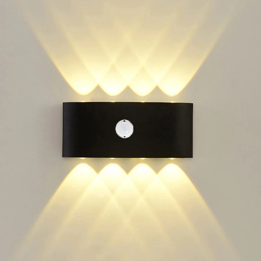 

Thrisdar Up Down Waterproof Wall Lamp PIR Motion Sensor Outdoor Garden Porch Wall Light Villa Corridor Step Balcony Wall Light