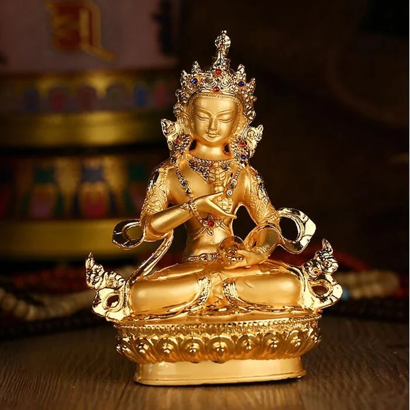 

Amazing Exquisite Gilt Tantric Buddha statue imitation of Nepalese crafts Alloy King Kong Hand Diamond Buddha statue keep us saf