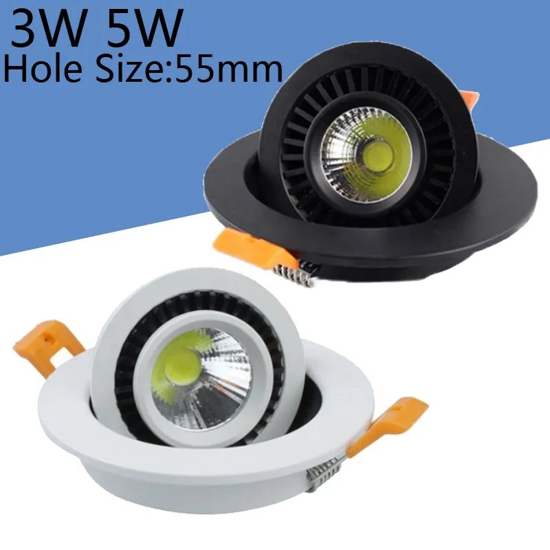 Долговечный Диммируемый Светодиодный точечный светильник COB 3 Вт 5 CRI&gt90 AC85 265V года