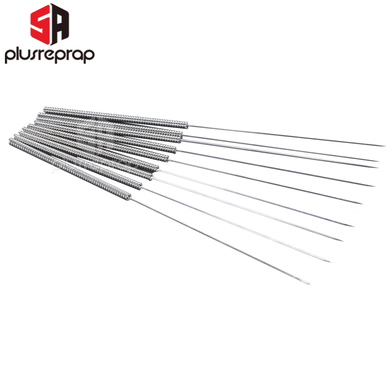 5PCS Ugello Ago di Pulizia Speciale Trapano Pulitore In Acciaio Inox Per MK8 V6 ugello Fori Passanti 0.2-1.0mm parti della stampante 3D