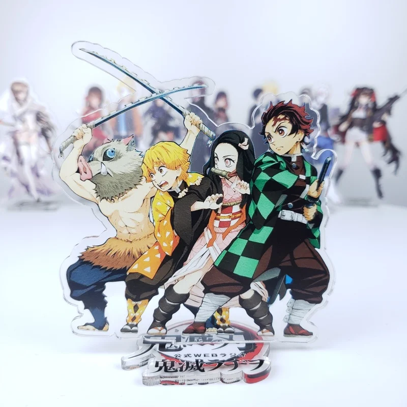 Японское аниме Demon Slayer: Kimetsu no Yaiba Kamado Tanjirou Nezuko косплей фигурка на акриловой