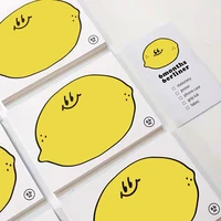 kawaii lemon face note book non sticky ins hand account stickers note paper message book memo word message paper stationery