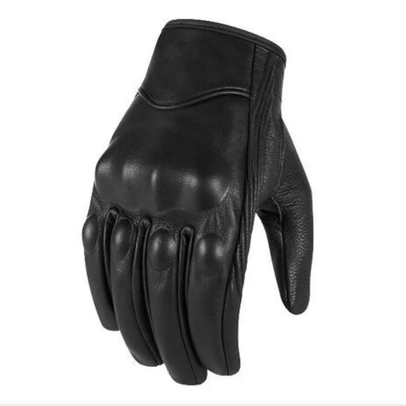 Motorcycle bicycle male outdoor warm leather gloves anti-skid foreign trade windproof leather high-end gloves