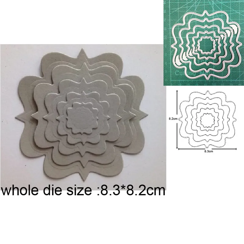 

Layering Flower Frame New 2021 Metal Cutting Dies for Scrapbooking Paper and Card Making Decorative Embossing Die Cut Craft dies