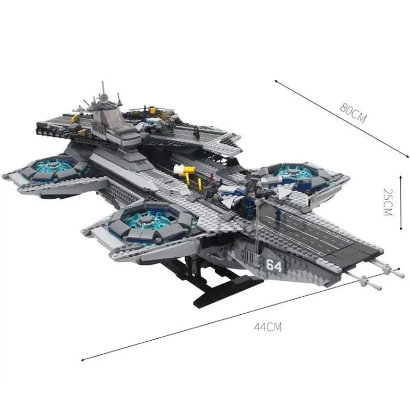 

3058pcs Helicarrier Model Aircraft Carrier Building Blocks Shield Series Start Plan Bricks Toys for Boys Christmas Gift