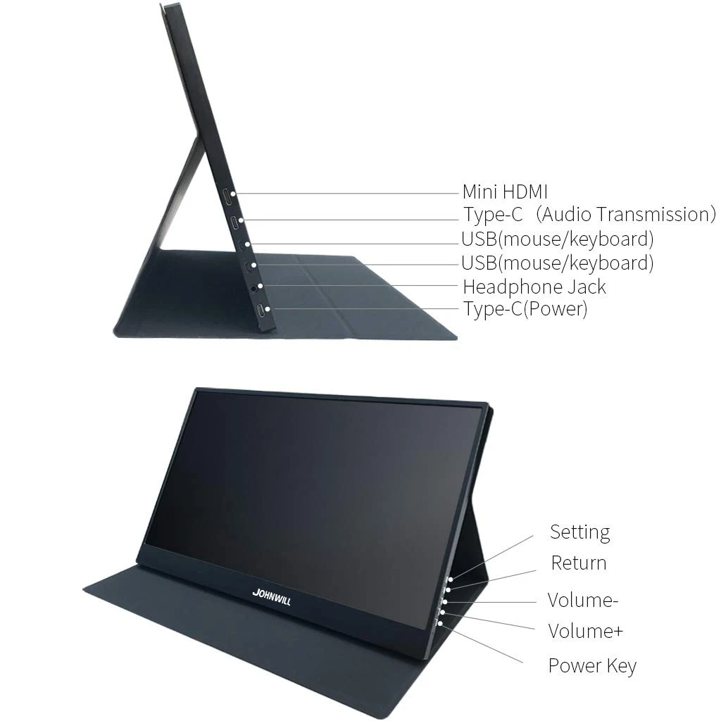 15 6 &quotпортативный монитор ПК hd сенсорный экран ips ЖК дисплей usb Тип c hdmi для