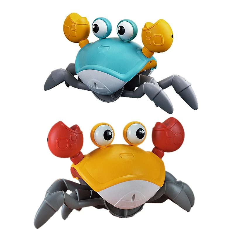 

Kids Mini Pet Automatic Electric Crab Toy with Light Music Animal Doll Induction Electric Toys for Children Gift