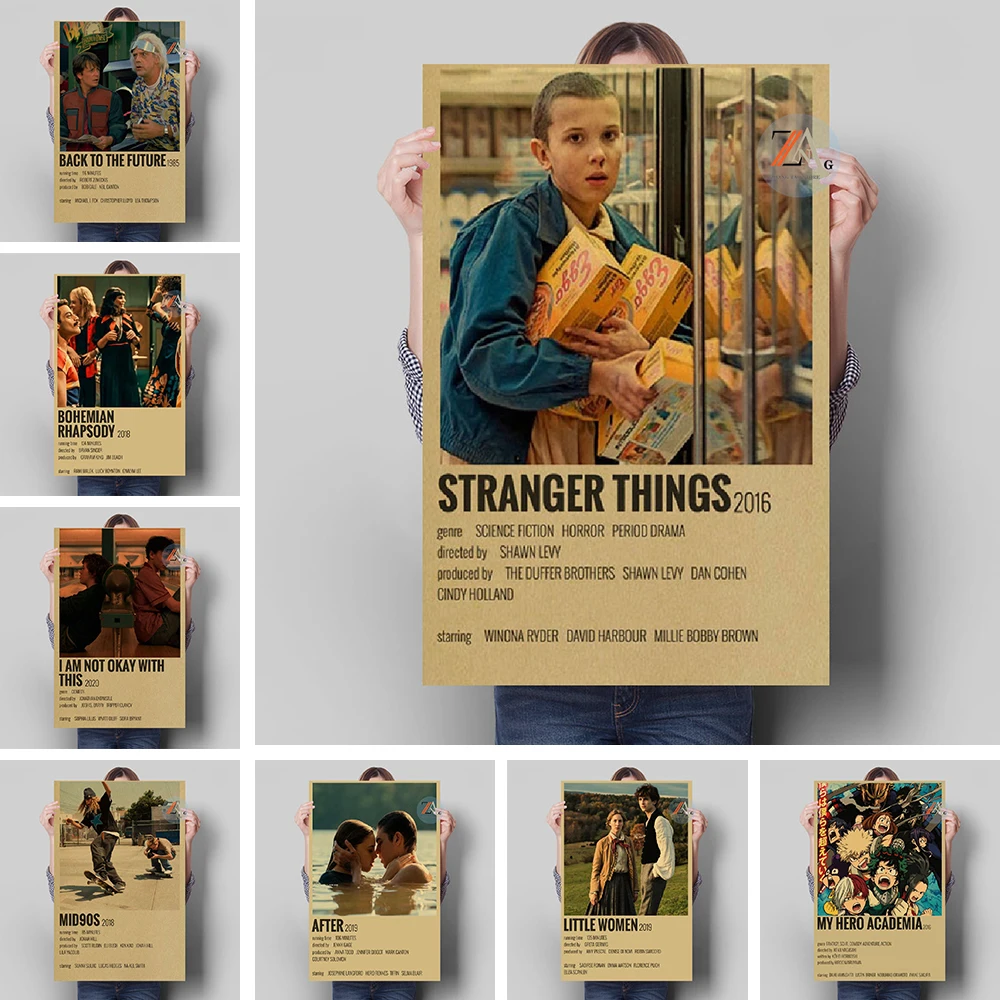 

Популярный классический постер в стиле ретро из аниме «Сумерки/ваше имя/моя геройская Академия», Картина на холсте, печать для современного...