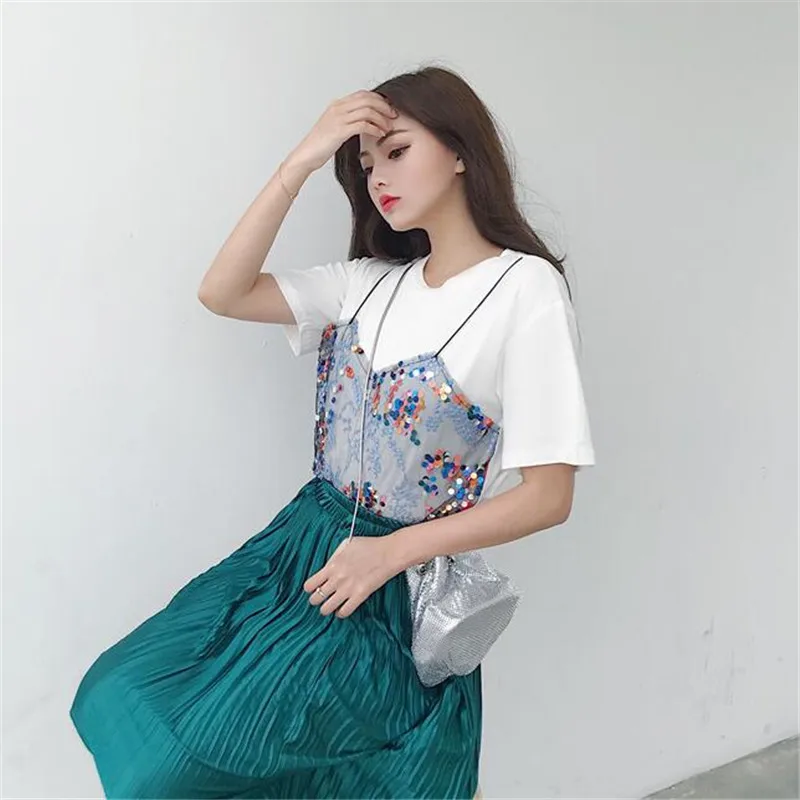 Neploe 2021 летние женские Топы с коротким рукавом и круглым вырезом модная футболка