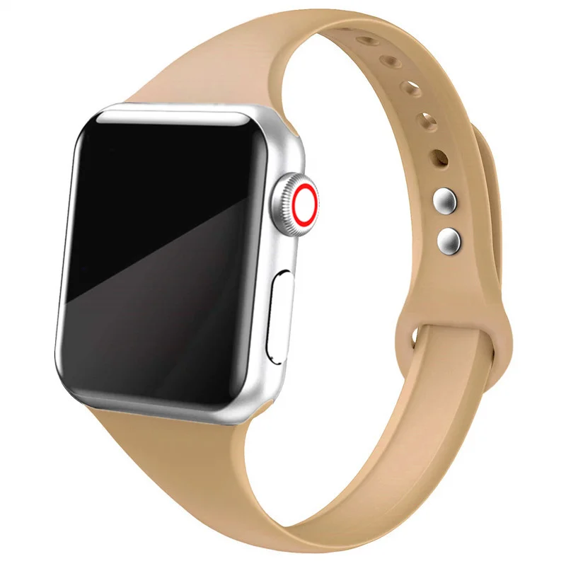 walnut 21 Ремешок для apple watch, ремешок для apple watch 5, 4, 3, 2, iWatch, ремешок 42 мм, correa, 38 мм, 44 мм, 40 мм, силиконовый браслет pulseira, ремешок для часов - Цвет ремешка: walnut 21