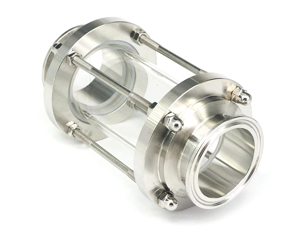 " Tri Clamp Clover Flow Sight стекло диоптрий для домашнего пивоварения дневник продукт SUS304 нержавеющая сталь санитарный фитинг наконечник OD 64 мм