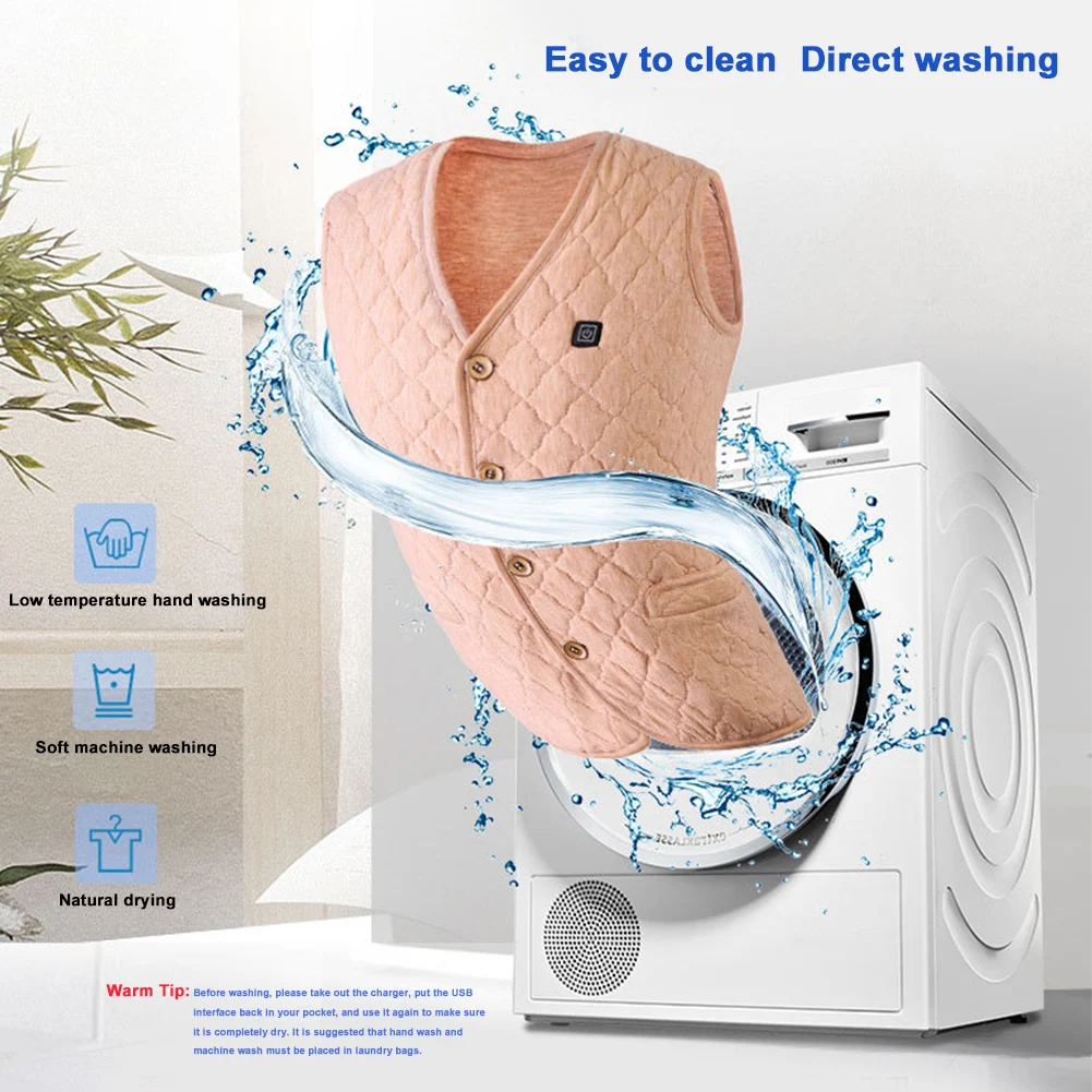 

Unisex Skiing Travel Washable Waistcoat USB Charging Golf Fishing Electric Hiking Winter Motorcycle Heated Clothing Heating Vest