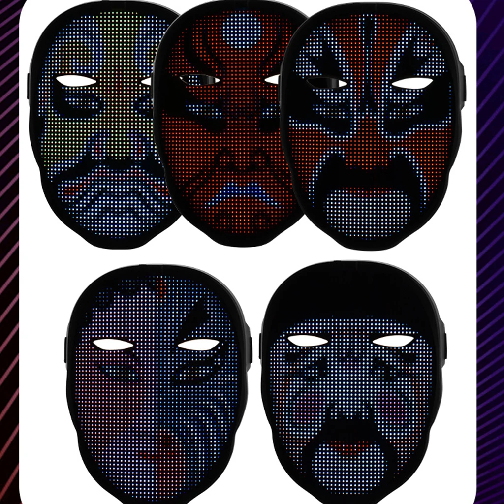 

Anonymous Light Up Neon LED Light M ask Night Party Costume Rave Cosplay