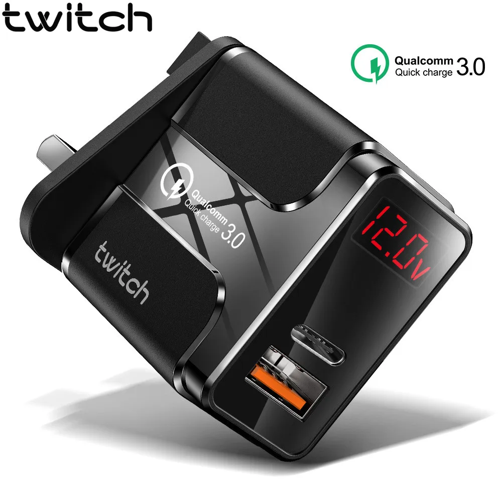 Сетевое зарядное устройство Twitch 18 Вт USB C PD для iPhone 11 Pro XR Xs X 8 быстрая зарядка 3 0 FCP