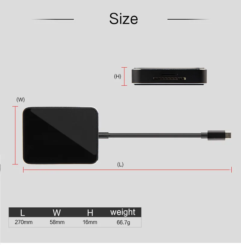 Ajiuyu USB C HDMI кабель Тип C к HDMI VGA разъем адаптера USB-C HDMI конвертер type-C Thunderbolt 3 док-станция для MacBook Pro Air Multi