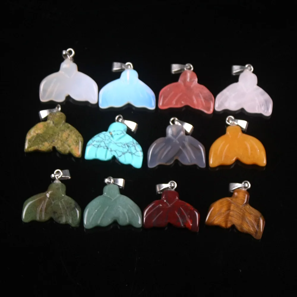 Оптовая продажа 24 шт. натуральный камень в форме рыбьего хвоста оникс унакита