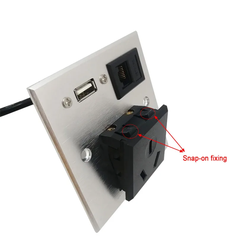 Универсальная розетка, встроенная USB Настольная розетка, двойная USB 2.1A AC зарядка, розетка, настенная панель, розетка, модуль, розетка