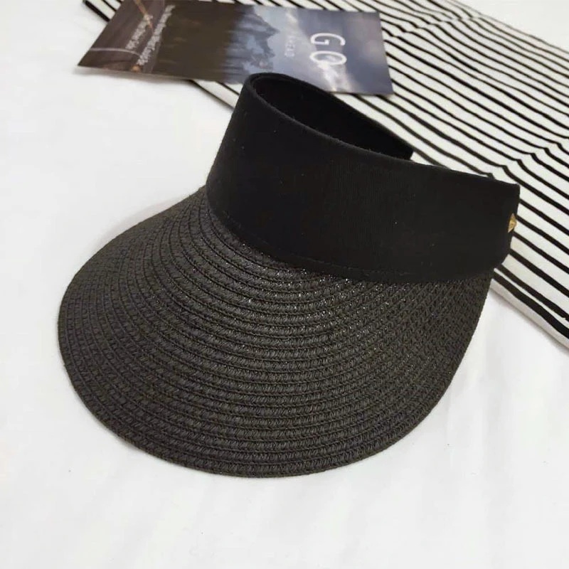 Новые модные летние шляпы женские для складного солнцезащитного козырька пустые верхние наружные морские пляжные шляпы женские широкие полями женский головной Убор От Солнца
