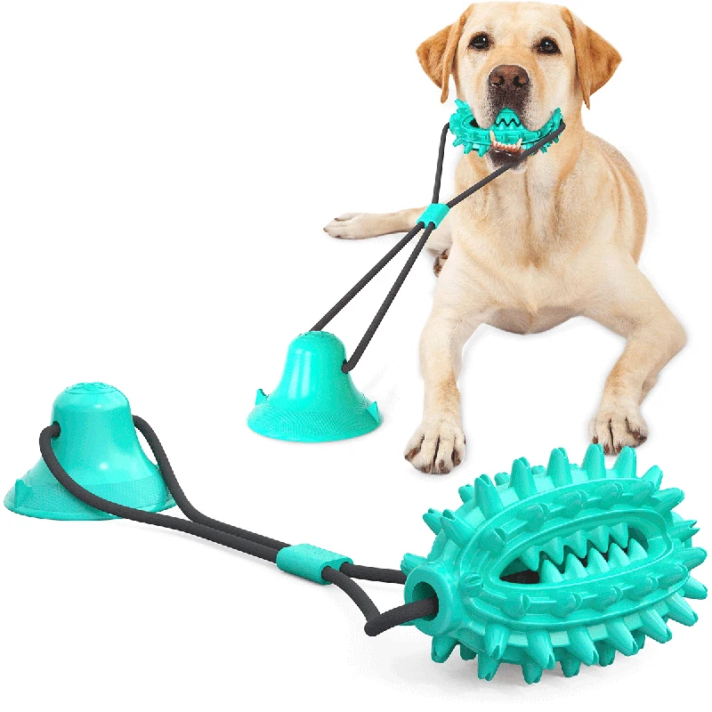 

Pet Dog Toys Silicon Suction Cup Tug Dog Toy Dogs Push Ball Toy Pet Leakage Food Toys Pet Tooth Cleaning Dogs Toothbrush Brush
