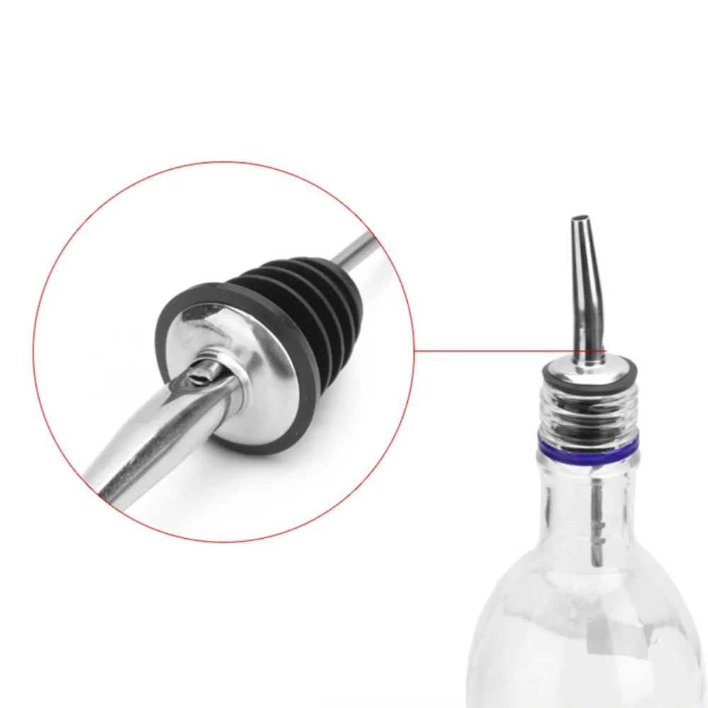 

Stainless Steel Whisky Liquor Oil Wine Bottle Pourer Cap Spout Stopper Mouth Dispenser Bartender Kitchen Tools Bar Accessories