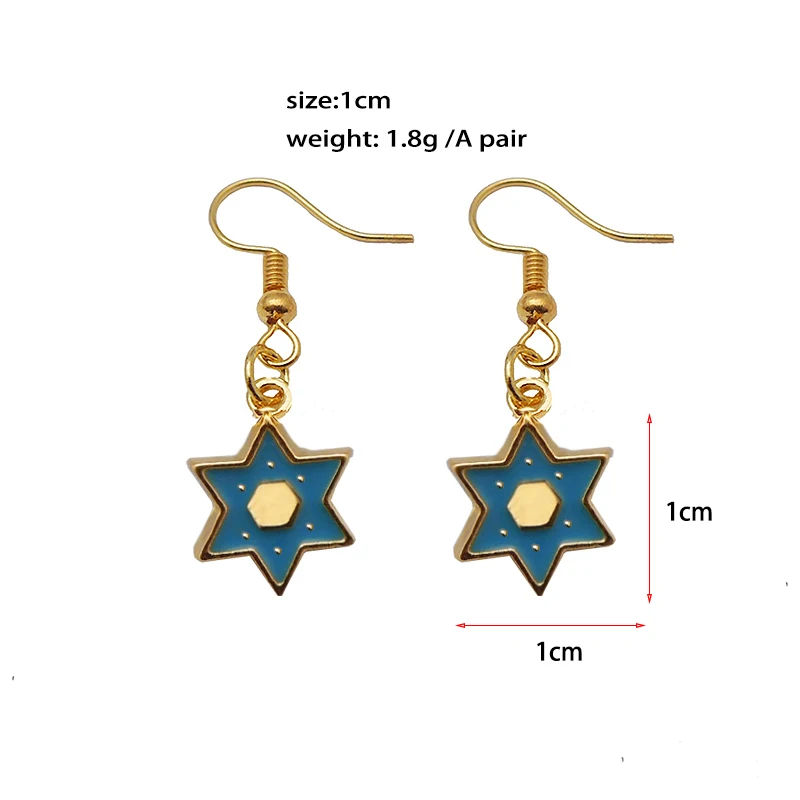 10 пара/лот пятиконечные звезды Капитан Америка Висячие Серьги Лучшие продажи