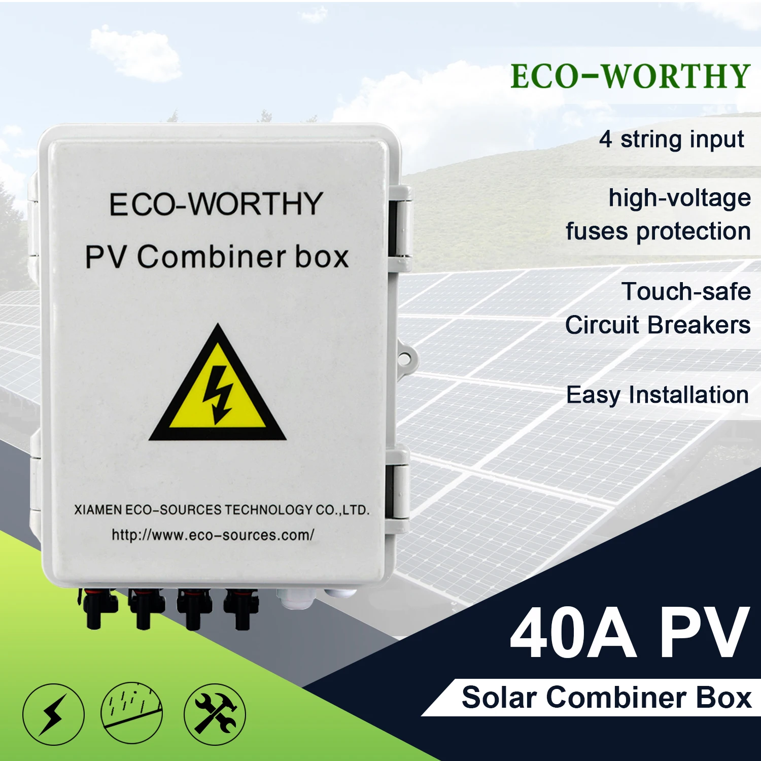 Новый 4 строки Солнечный фотогальванический блок объединителя W размыкатели цепи